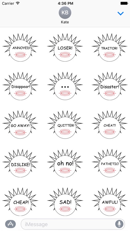 Angry Awful Face Emoji - Dislike Everything App