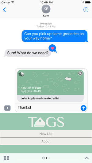 Tags for iMessage