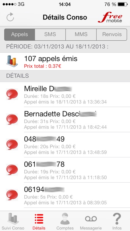 Mon compte pour Free Mobile - Conso & Messagerie