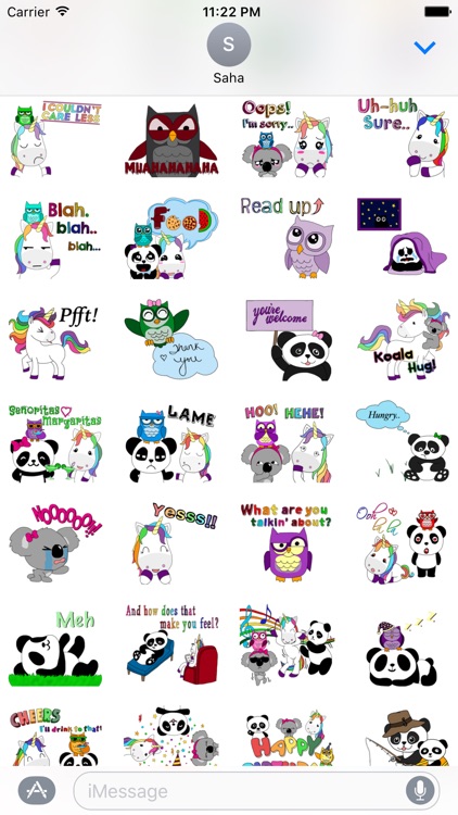 Cute Animals Colorfull Stickers for iMessage