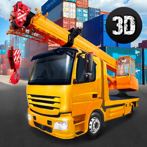 Cargo Crane & Car Delivery 3D Full Icon