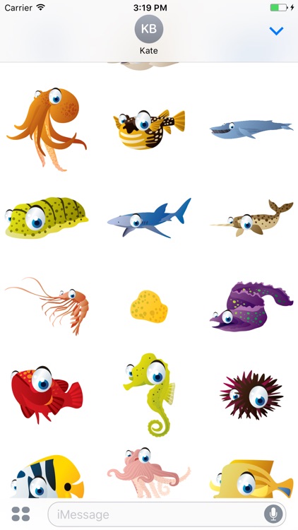 Sea Life Big Eyes Collection Stickers Mania screenshot-4