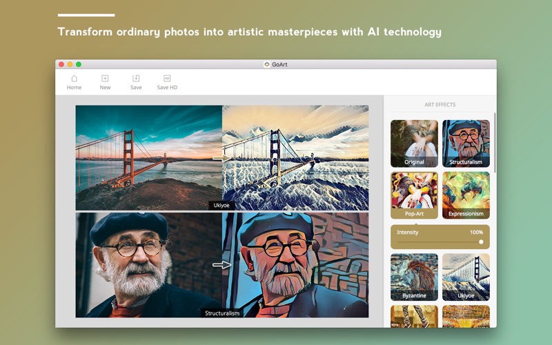GoArt - Art photo maker and photo editor screenshot 1
