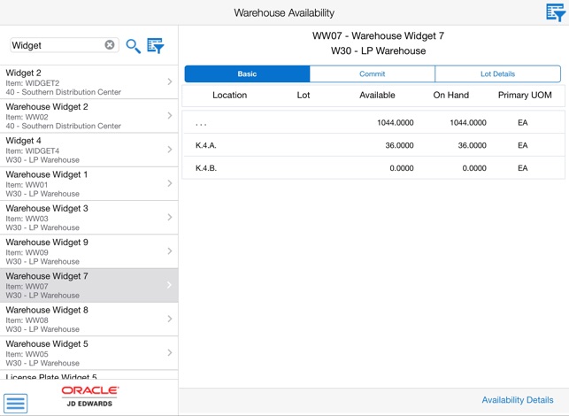 Warehouse Availability Tablet for JDE E1(圖2)-速報App