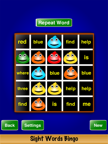 Sight Words Bingo - náhled