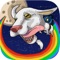 The crazy goat does not want to stay a second longer on earth