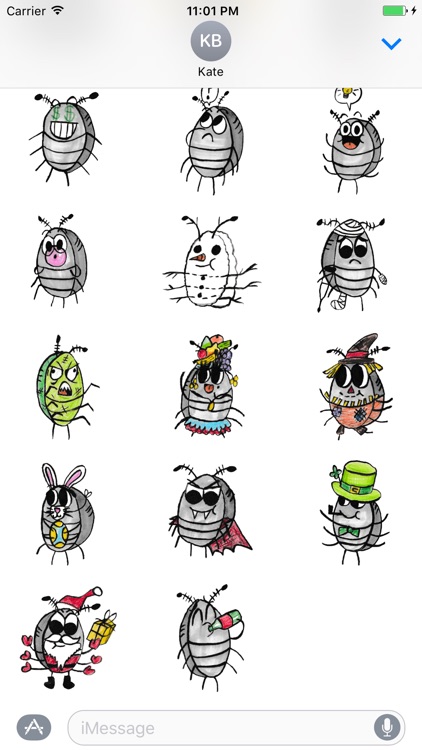 Sammy the Pillbug Stickers
