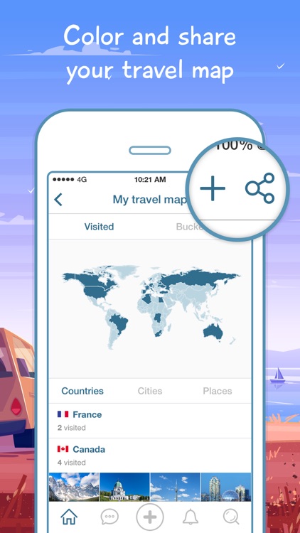 ShutterBee - map your travels