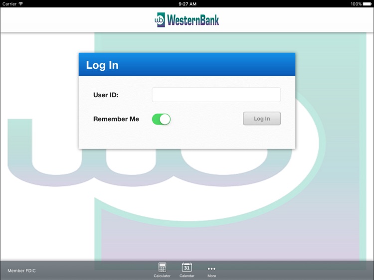 WesternBank Tablet Banking