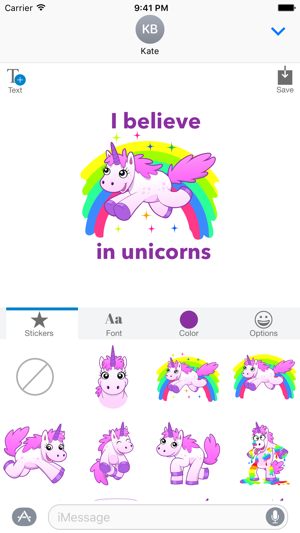 Funny Unicorn MYOSE - Make Your Own Sticker Emoji(圖2)-速報App