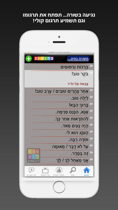 ערבית מדוברת – שיחון עברי-ערבי מבית פרולוג Screenshot 3