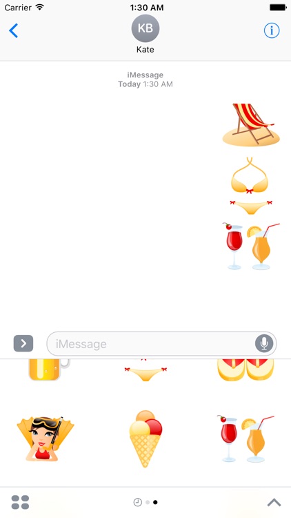 Beach and Vacation Stickers Pack for iMessage