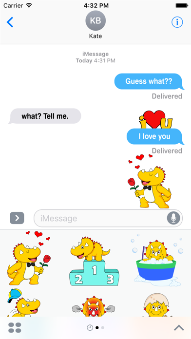 How to cancel & delete Macho Dino Stickers pack for iMessage from iphone & ipad 2