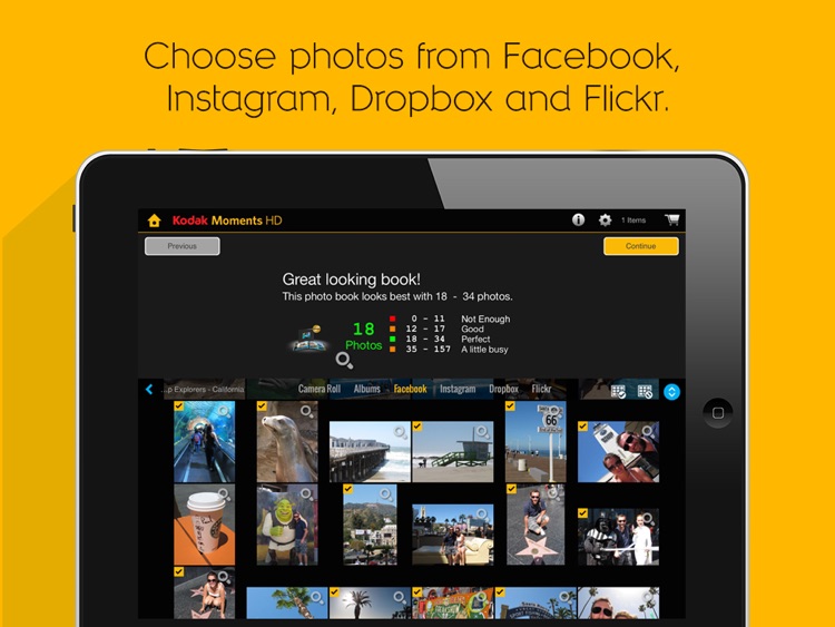 KODAK MOMENTS HD Tablet App.
