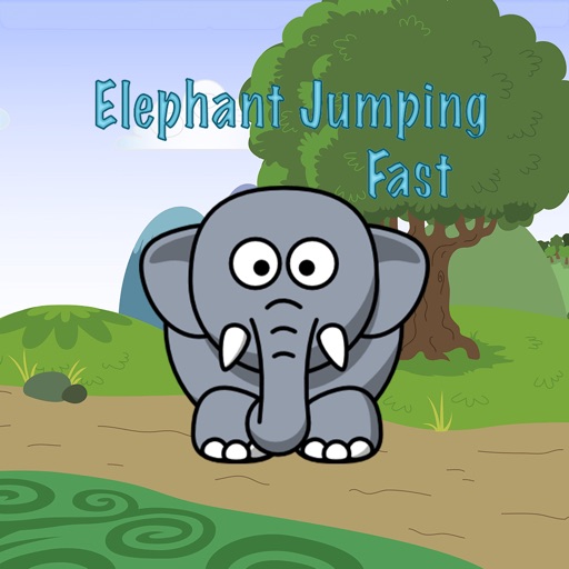 Elephant Jumping Fast Icon