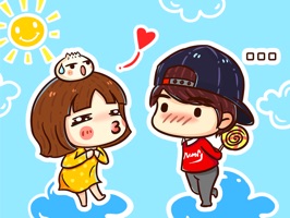 Gigi and Chan − NHH Stickers