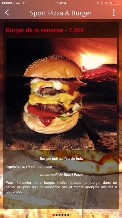 Sport Pizza & Burger Cuisson au feu de bois screenshot-3