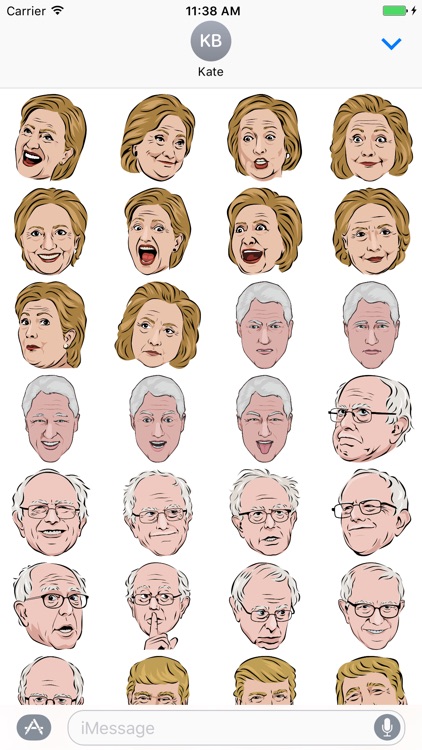 Celebmoji Politics Stickers–Trump, Clinton, Obama