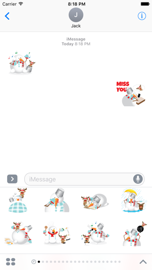 Snowman Stickers for iMessage(圖3)-速報App