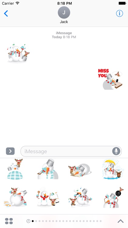 Snowman Stickers for iMessage