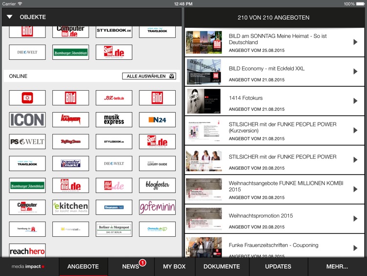 Media Impact Vermarktungskalender