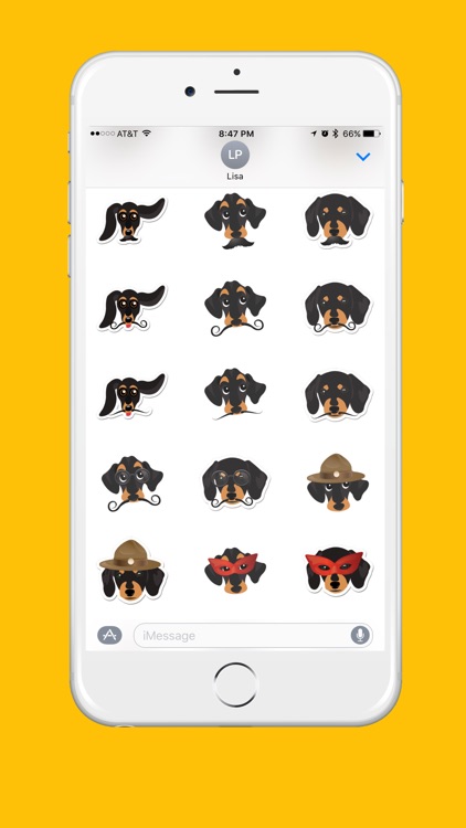 Dachshund Emoji - Black and Tan screenshot-3