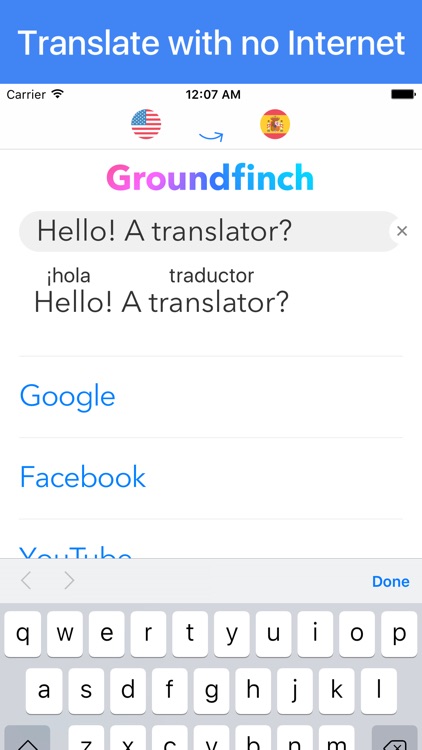 Goabird∞: English to Spanish translator