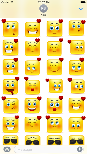 Yellow Square Smiley Emoji Stickers(圖3)-速報App