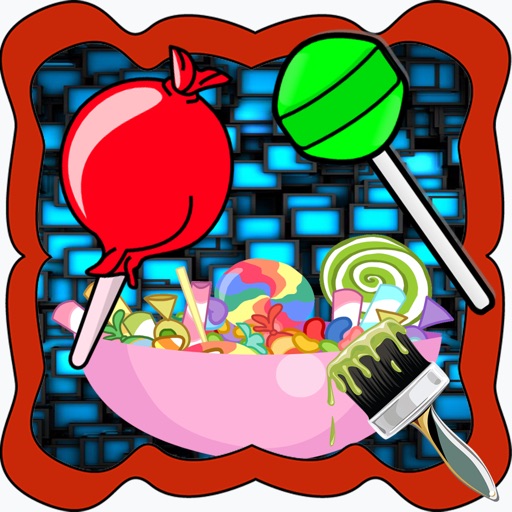 Candy Family Cartoon Coloring Version Icon