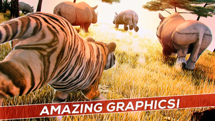 Wild Animal Simulator . Jungle Animals Racing Game 3D