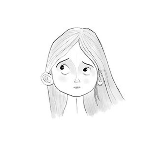 Girl Posing and Expressions Sticker (Mono version)