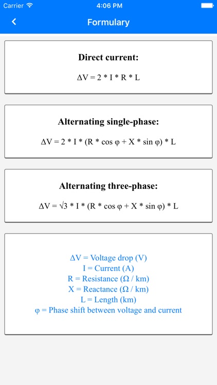 Electrical Calculations PRO screenshot-4