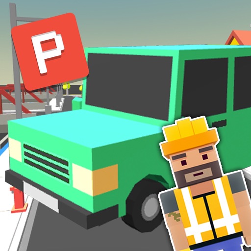 Blocky Car Parking Simulator 3D icon