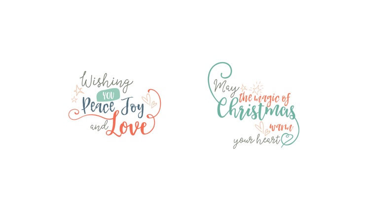 Merry Christmas Lettering Stickers screenshot-4