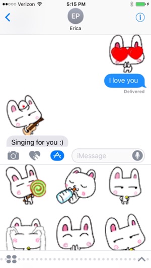 Animated Bunny Rabbit Emojis for iMessag