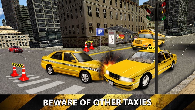 City Taxi Driver Sim 2016 - Yellow Cab Parking Maina in Las (圖2)-速報App