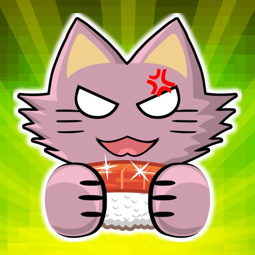 Cat likes Sushi : Rock-Paper-Scissors Icon