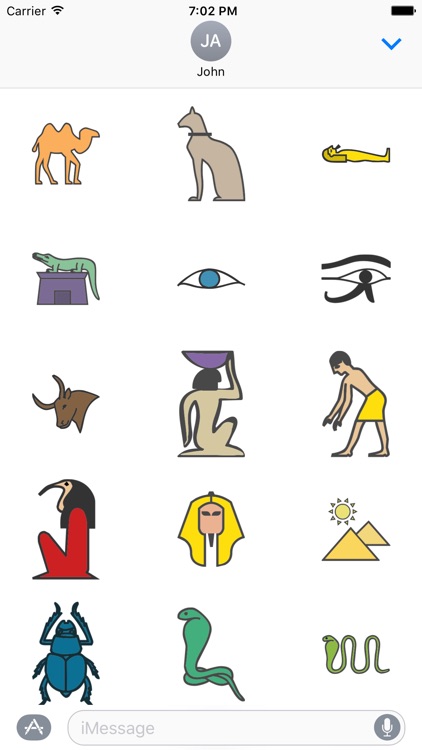 Egyptian Hieroglyph Stickers