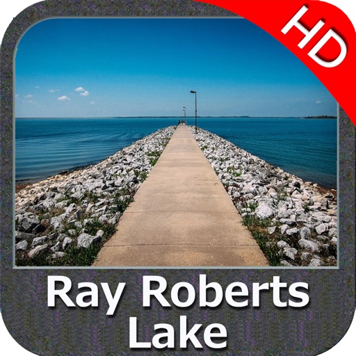 Ray Roberts Lake Texas HD GPS fishing spot & chart icon