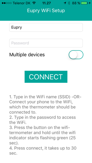 Eupry WiFi Setup