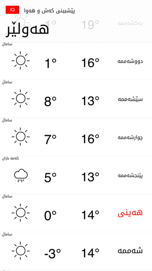 Kurdish Weather کەش و ھەوا(圖5)-速報App