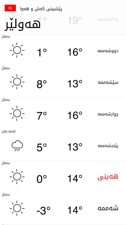 Kurdish Weather کەش و ھەوا screenshot-4