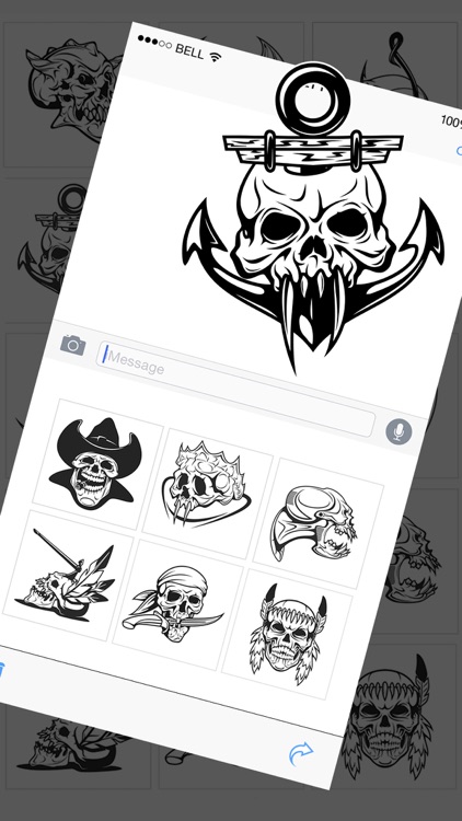 Pirate Skulls Stickers 2017