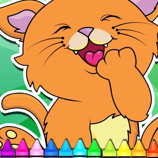 Kids Cat Pet Game For Coloring Book Funny Version Icon