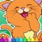 Kids Cat Pet Game For Coloring Book Funny Version