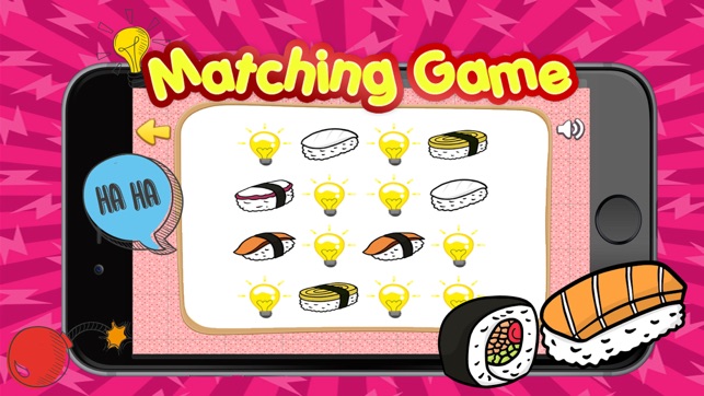 Find the pair sushi-free matching games for kids(圖2)-速報App