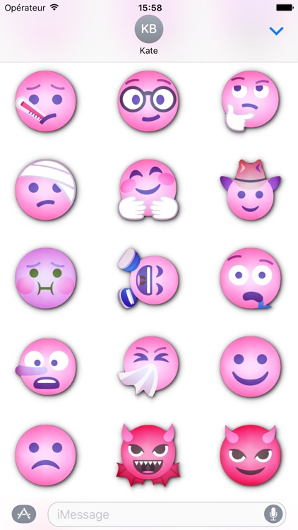 PINK Emoji • Stickers for iMessage