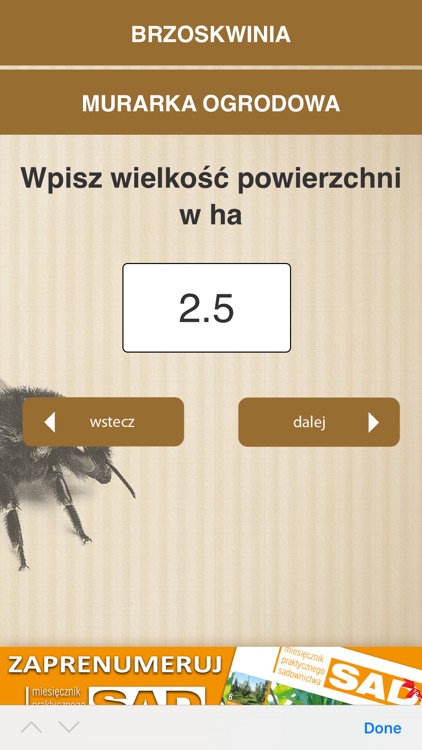 Ile pszczół. Kalkulator sadownika screenshot-3