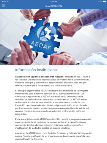 Asociación Española de Asesores Fiscales - AEDAF screenshot 2