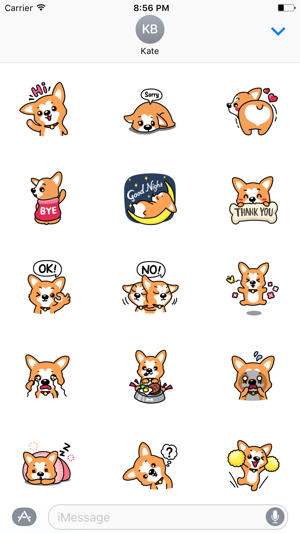 Lucy The Welsh Corgi Sticker for iMessage(圖2)-速報App